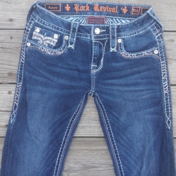 RELISTED BNWOT S 24 Rock Revival Jeans🔥 - Picture 2 of 16